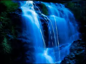 Wodospad, Góry, Niebieski