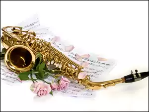 Róże, Saksofon, Nuty