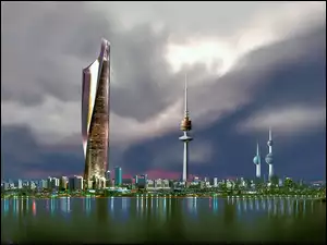 Chmury, Kuwejt, Al Hamra Tower