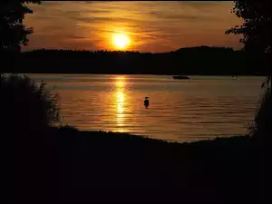 Jezioro Charzykowskie, Zachód, Słońca