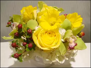 Kwiatów, Bukiet, Żółtych