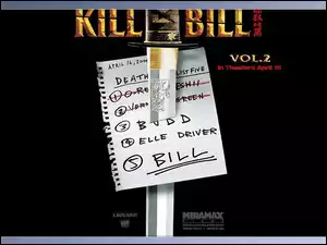 Lista, Kill Bill 2, Miecz