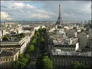 Paryż, Miasta, Wieża Eiffla, Panorama