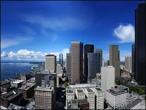 Panorama, Wieżowce, Miasta, Seattle