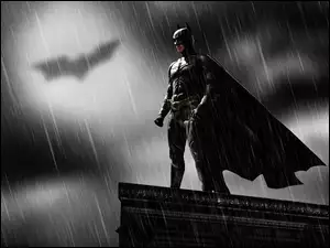 Deszcz, Batman, Dach