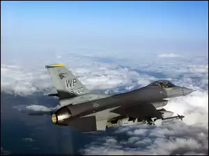 Myśliwiec, Lot, F-16, Chmury