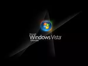 Windows, Logo, Vista, Czerń