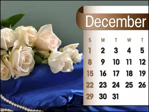 Kalendarz, 2013r, Róże, Grudzień