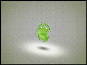 Apple, Zielone, Logo, 3D