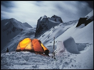 Namiot, Góry, Zima