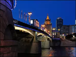 Rzeka, Rosja, Most, Moskwa