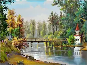 Kapliczka, Rzeka, Most