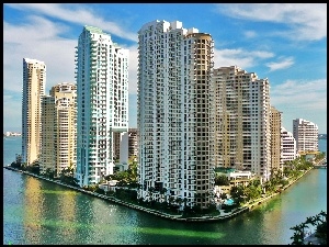 Miami, Wieżowce, Brickell Key, Florida