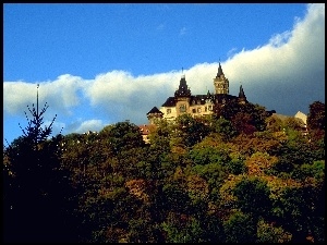 Jesień, Niemcy, Zamek, Wernigerode