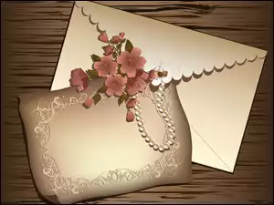Koperta, Tekstura, Kwiaty, Papier