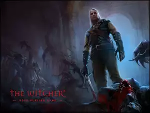 The Witcher, fantasy, mężczyzna, miecz