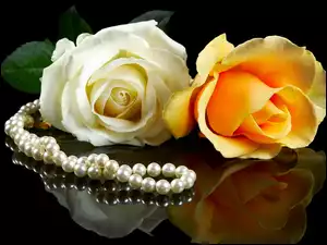 Kwiaty, Korale, Róże, Biżuteria