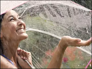 Parasolka, Kobieta, Deszcz