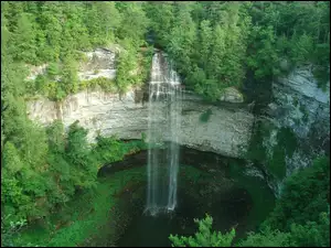 Wodospad, Tennessee, Jeziorko, Las