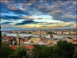 Budapeszt, Rzeka, Pałac, Domy, Węgry, Królewski, Dunaj