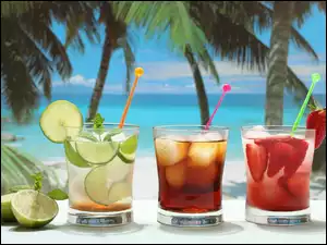 Owocowe, Tropik, Drinki, Ocean
