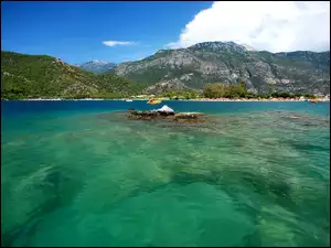 Morze, Turcja, Błękitna Laguna, Oludeniz, Góry