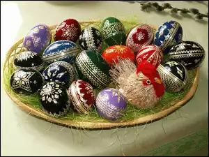 Kolorowe, Wielkanoc, Jajka, Kraszanki