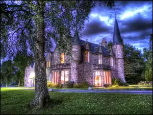 Szkocja, Oświetlony, Zamek