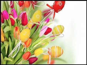 Tulipany, Wielkanoc, Jajka