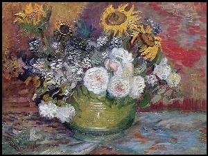 Bukiet, Obraz, Kolorowe, Vincent van Gogh, Kwiaty