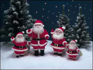 Święta, Choinki, Mikołaje