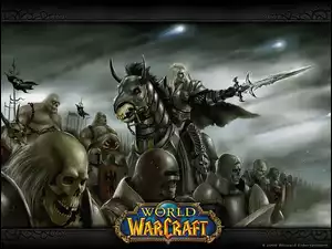 fantasy, World Of Warcraft, wojownik, czaszka, koń