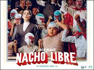 Nacho Libre, zakonnica, dzieci, maski