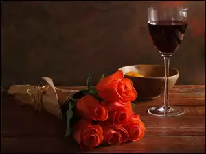 Wino, Róże, Kieliszek