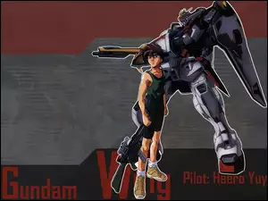 Gundam Wing, karabin, robot, człowiek