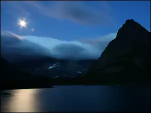 Góry, Noc, Jezioro