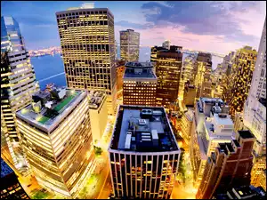 Miasta, Manhattan, Jork, Nowy, Panorama