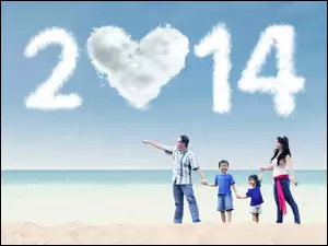 Plaża, Rok, Rodzina, 2014, Morze, Nowy