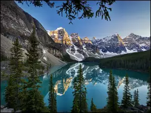 Kanada, Jezioro, Las, Góry, Park Narodowy Banf