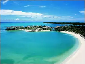 Mauritius, Morze, Palmy, Hotele, Plaża