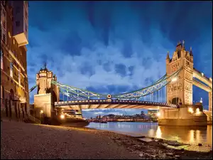 Anglia, Rzeka, Panorama, Most Tower Bridge, Londyn