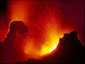 Erupcja, Wulkanu