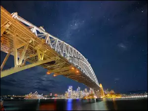 Sydney, Most, Nocą, Zatoka