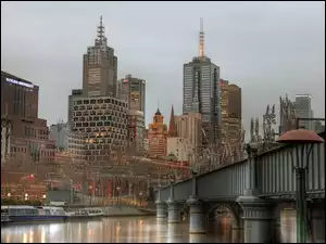 Most, Australia, Miasto, Melbourne, Rzeka