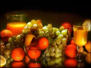 Sok, Pomarańcze, Winogrona