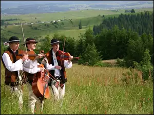 Góry, Górale, Muzyka, Mężczyźni, Instrumenty