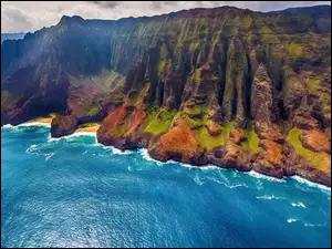 Hawaje, Góry, Wyspa Kauai, Morze