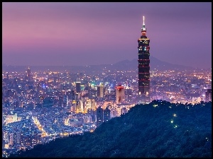 Taipei 101, Miasto, Nocą