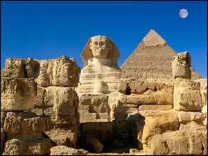 Cheopsa, Egipt, Sfinks, Giza, Piramida