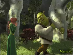 Shrek 1, drzewa, Fiona, ogr